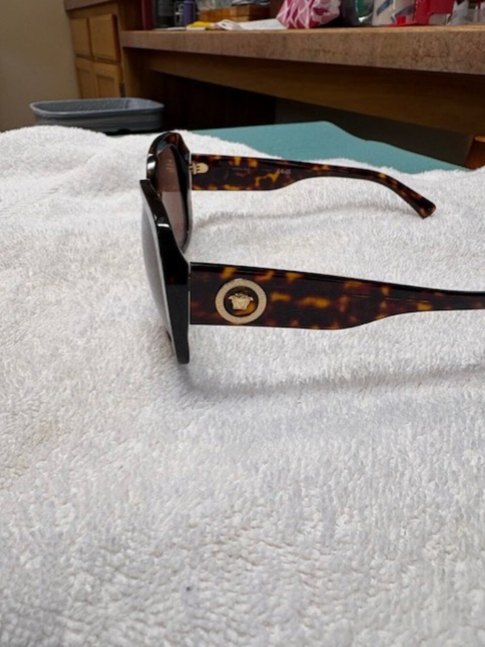 Versace Havana Brown Oversized Sunglasses 4387 108/73 56-19-140 - Picture 12 of 15